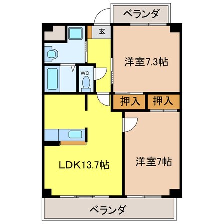 メゾン桐ヶ丘の物件間取画像